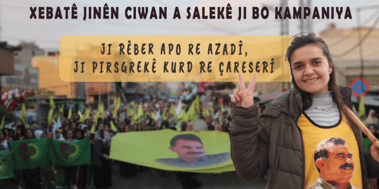 Xebatê Yekitiya Jinên Ciwan a salekê di çerçoveya hemleya ‘’Ji Rêber APO re azadî, ji pirsgirekê Kurd re çareserî’’