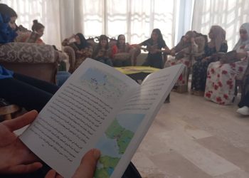 Jinên Ciwanên Hesekê broşûra ”Pergala Îmraliyê” xwendin