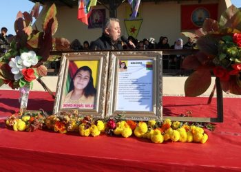 Şehîd Rûsêl Xelef ku di encama êrîşa dagirkeran de şehîd ket, hat oxirkirin