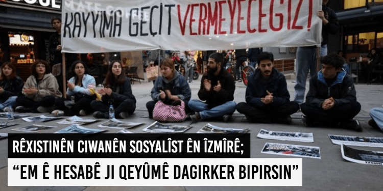 Ciwanên li Îzmîrê li dijî qeyûman pêşengeha wêneyan pêşandan