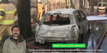 HBDH li dijî qeyûman li Îzmîrê kargehek da ber agir