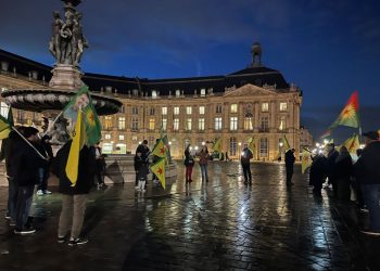 Êrîşên dagirkeriyê yên li dijî Rojava li Bordeaûxê hate protestokirin