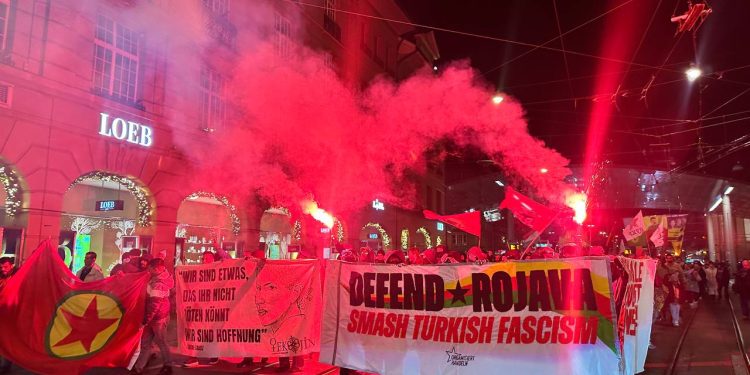 Li Bernê Li Dijî Êrîşên li ser Rojava Meşa Bi heybet