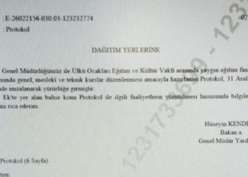 Wezareta Perwerdeya Tirk li gel Ulku Ocaklari protokol îmza kir