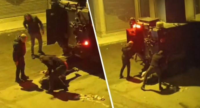 Polîsan îşkence li ciwanê bi wesayîta zirxî dabûn ser kirin