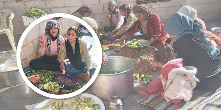 Jinên Ciwan bi çêkirina xwarinan piştgiriyê didin şervanan