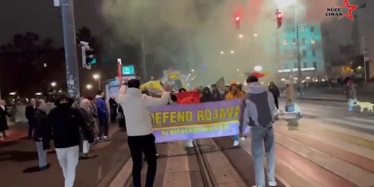 Êrîşên dagirkeriyê yên li ser Rojava li Viyanayê hate protestokirin