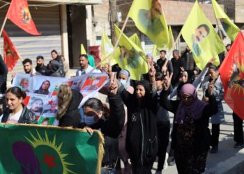 Ciwanên Heseke bi meşekî berxwedana li Tişrînê silav kirin