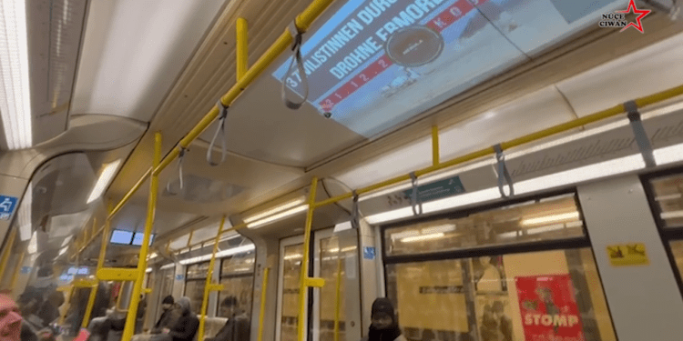 Jinên Ciwan li dijî êrîşên li ser Rojava li qada giştî sînevîzyonek li dar xistin