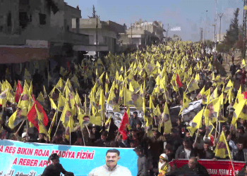 Kantona Firatê hezaran kes jibo fizikî azadiya Rêber APO meşiya