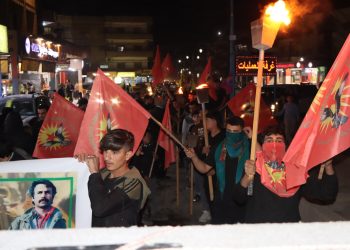 Ciwanên Şoreşger ên Heseke bi meşekî şehîdên Hefteya Qehremaniyê bibîranîn