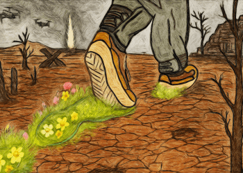 Karîkatura Hefteyê: Li cihên ku gerîla derbas dibe jiyan şîn dibe