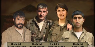 HPG-NRÇ nasnameya 4 gerîlayên li Zapê şehîd bûn eşkere kir