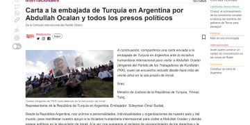 Ji Arjantînê piştgiriya ji bo kampanyaya ‘Em dixwazin biçin serdana Ocalan’