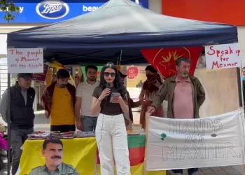 Li Liverpoolê ji bo Berxwedana Mexmûrê Xwepêşandana Konî