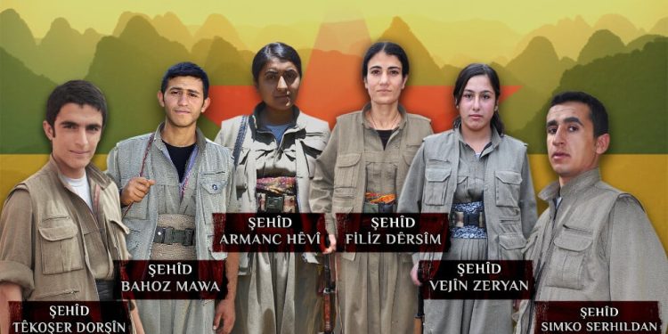 HPG’ê 6 şehîd bi rêzdarî bi bîr anî