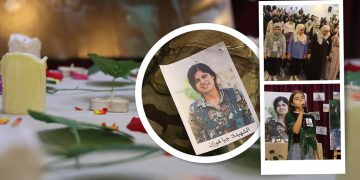 Jinên Ciwan û Desteya Ciwan û Werzîşê ji bo şehîd Çiya Hozan bîranînêk organîze kirin