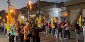 Tevgera Ciwanên Şoreşger li gelek cihan li dijî komploya 9’ê Cotmehê meş li dar xist