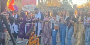 Xelkê Hesekê 10’emîn Salvegera QSDê Pîroz Kirin, Qedexeyên Cejnan Protesto Kirin