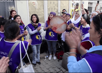 Jinên Ciwan ên DEM’ê di roja duyemîn a meşa “Em bi hêviyê ber bi azadiyê ve dimeşin” de bûn