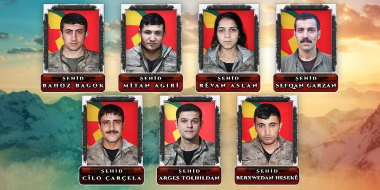 HPG-NRÇ’ê nasnameya 7 gerîlayên şehîd eşkere kir
