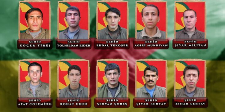 HPG NRÇ’ê 10 şehîd bi rêzdarî bi bîr anî
