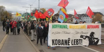 Roja Kobanê ya Cîhanê li Baselê hat bi semînerek û meşek hat silav kirin