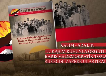 Kovara Ciwanên Welatparêz bi Dirûşmeya “Bi Ruhê 27’ê Mijdarê Em Bi Rêxistin Bibin, Em Pêvajoya Aştî û Civaka Demokratîk Ber Bi Serketinê Ve Bibin” Derket