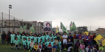 Li Bajarê Hesekê bi Pêşengtiya Yekîtiya Jinên Ciwan Maçek Futbolê Hate Lidarxistin