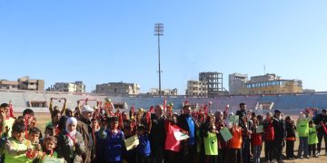 Encûmena Sporê Xelat da Tîmên ku Beşdarî Turnuvaya Dibistanan a li Reqayê Bûn