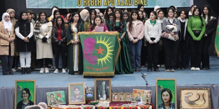 Yekîtiya Jinên Ciwan a Kantona Cizîrê Konferansa Jin û Rêbertî Lidarxist