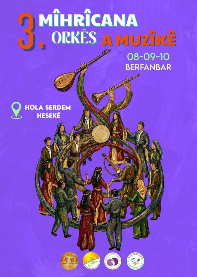 Sêyemîn Festîvala Orkêş bi şîara “Bi Çanda Komînal Deng û Awazên Gelan Vejîn Dibe” Tê li Darxistin