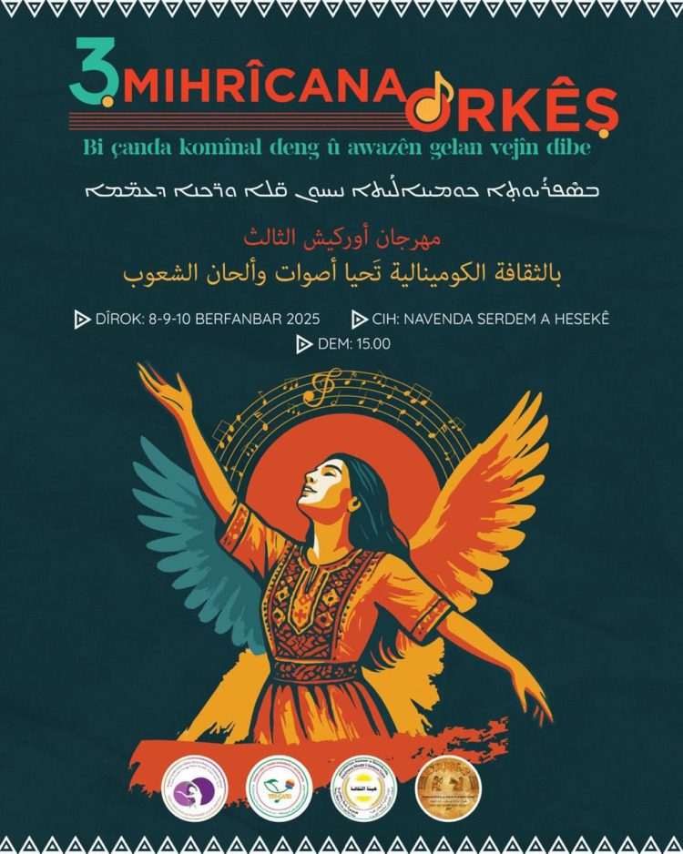 Sêyemîn Festîvala Orkêş bi şîara “Bi Çanda Komînal Deng û Awazên Gelan Vejîn Dibe” Tê li Darxistin