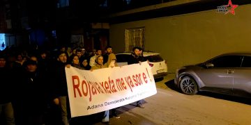 Li Edeneyê Li Dijî Êrîşên Li Ser Rojava Meşek Hate Lidarxistin