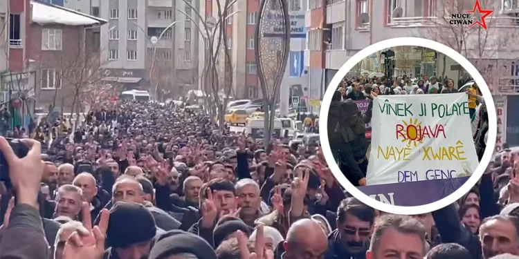 Bi Deh Hezaran Kes Li Wanê Ji Bo Rojava Meşiyan