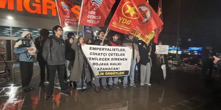 Rêxistinên Ciwanan Li Enqerê Ji Bo Rojava Çalakiyek Li Dar Xistin