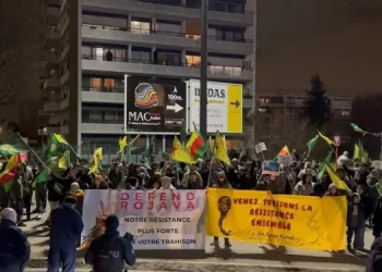 Li Drancy, Ciwanên Kurd Êrîşên Li Ser Kobanê Protesto Kirin