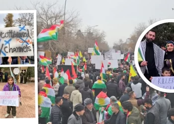 Bi Hezaran Kes Li Silêmaniyê Ji Bo Piştgiriya Rojava Meşiyan