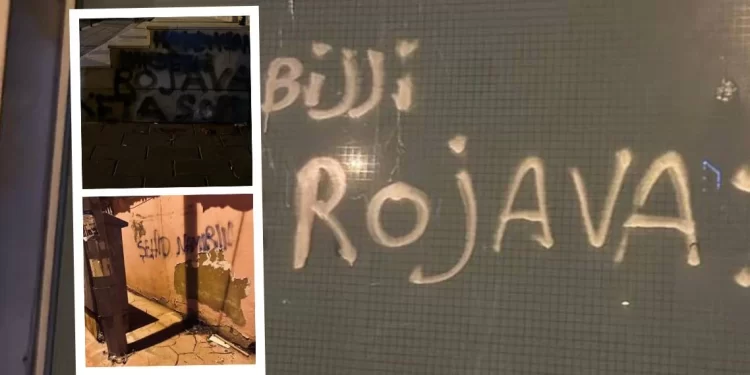 Ciwanên Li Okmeydani Ji Bo Rojava Sloganan Dinivîsin