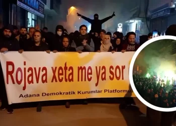 Li Edeneyê Ji Bo Piştgiriya Rojava Meşek Girseyî Pêk Hat