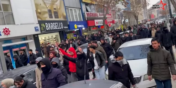 Polîsan Êrîşî Girseya Ku Li Wanê Ji Bo Rojava Dimeşiya Kir: Xwepêşandan Li Hemû Kolanan Belav Bûn