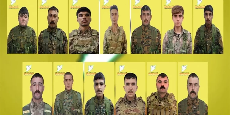 QSD’ê Nasnameyên 13 Şehîdan Aşkera Kirin