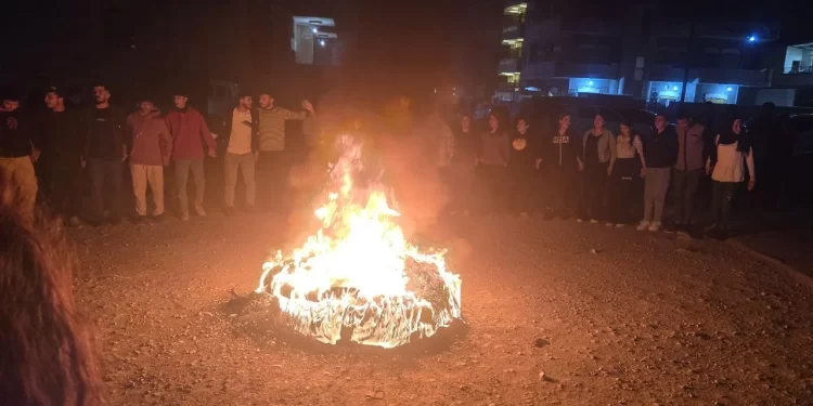 Hesekê’de gençler öncülüğünde Newroz kutlaması