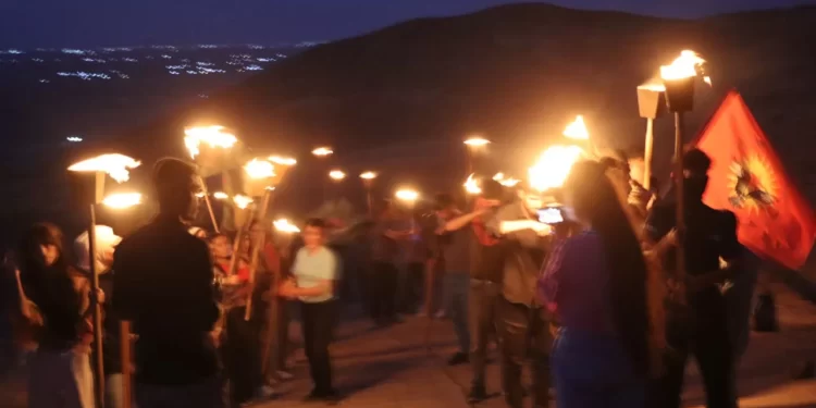 Heseke’de 15 Ağustos’un 41. Yıldönümü Vesilesiyle Meşaleli Yürüyüş Düzenlendi