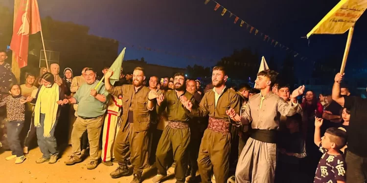 Til Temir’de gençler, Newroz’un tanınmamasını protesto etti