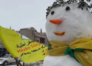 Kobanê’de Gençlerin Kar Heyecanı