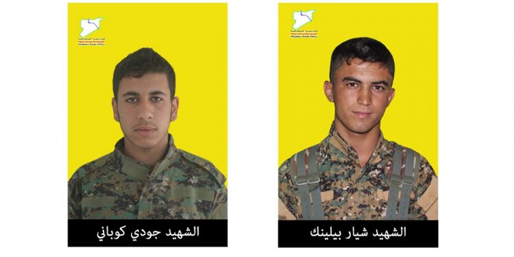 QSD: Minbic’deki saldırıda şehit düşen 2 savaşçımızı saygıyla anıyoruz