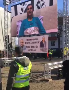 Leyla Güven Strasbourg mitingine görüntülü bağlandı