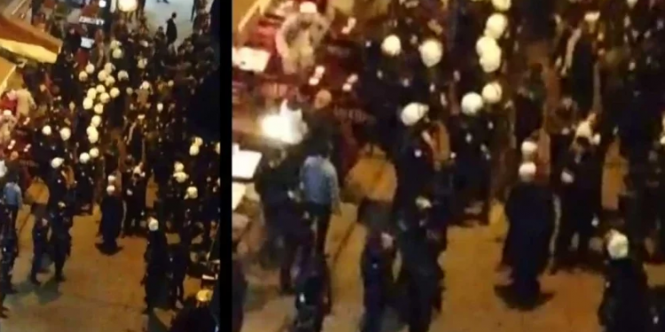 Erdoğan konuştu, Taksim’de sarıklı ve cübbeli grup yürüdü