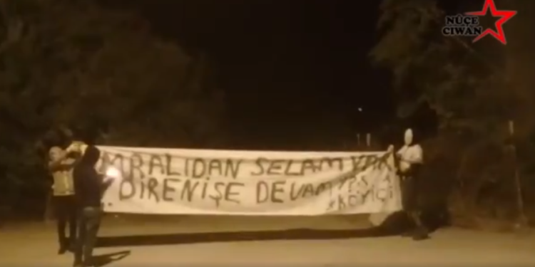 Wan gençliğinden, ‘İmralı’dan Selam Var, Direnişe Devam’ pankartlı eylem